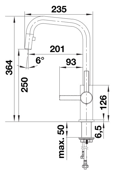 Blanco 526614 Jandora-S Pull Out Kitchen Tap - Brushed Stainless Steel