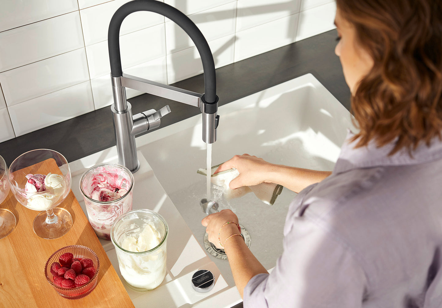 Blanco SONEA-S 526616 Flexo Kitchen Tap - Brushed Stainless Steel