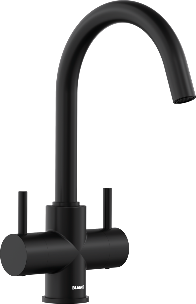 Blanco 526669 Camia Twin Lever Kitchen Tap - Black