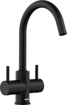 Blanco 526669 Camia Twin Lever Kitchen Tap - Black