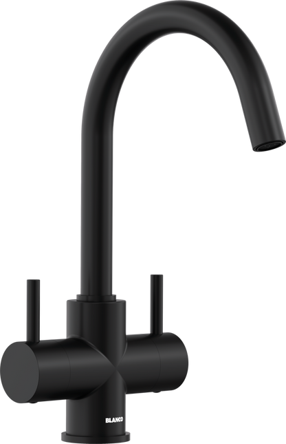 Blanco 526669 Camia Twin Lever Kitchen Tap - Black