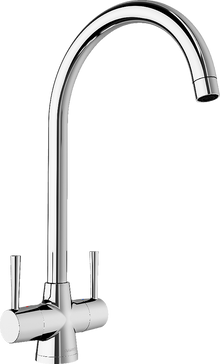 Blanco 526677 Max II Twin Lever Kitchen Mixer Tap - Chrome