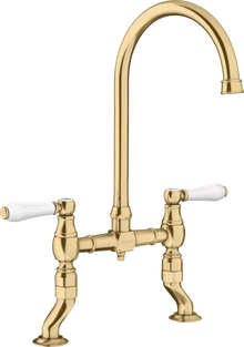 Blanco 526690 Vicus Bridge Twin Lever - Satin Gold