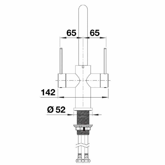 Blanco 526702 Lanora Twin Lever Stainless Steel Mixer Tap