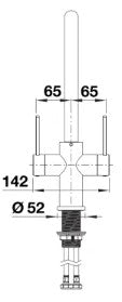 Blanco 526703 Candor Twin Lever Kitchen Mixer Tap - Brushed Stainless Steel