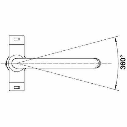 Blanco Jandora Twin Lever Kitchen Tap - Brushed Stainless Steel