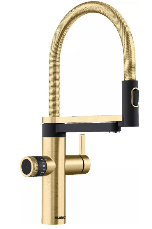 BLANCO 527429 drink.hot EVOL-S Pro Kitchen Hot Water Tap - Satin Gold