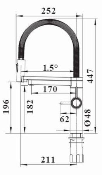 BLANCO 527429 drink.hot EVOL-S Pro Kitchen Hot Water Tap - Satin Gold