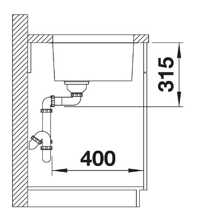Blanco 528230 Quato 500 U Single Bowl Undermount Sink - Stainless Steel