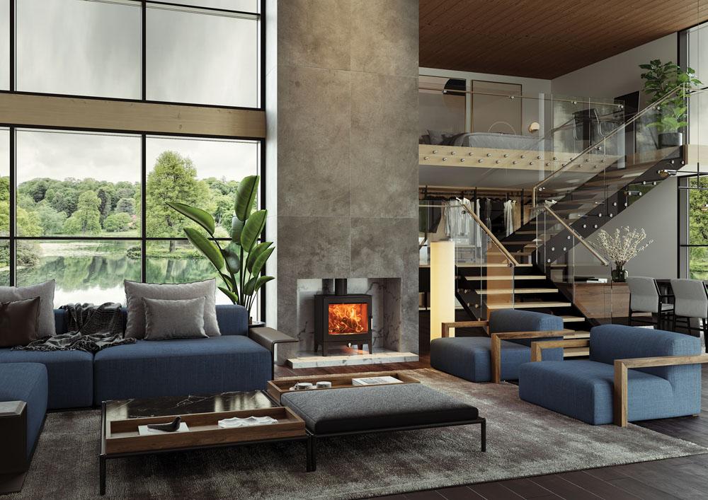 Stovax Futura 8 Wood Stove - Matt Black