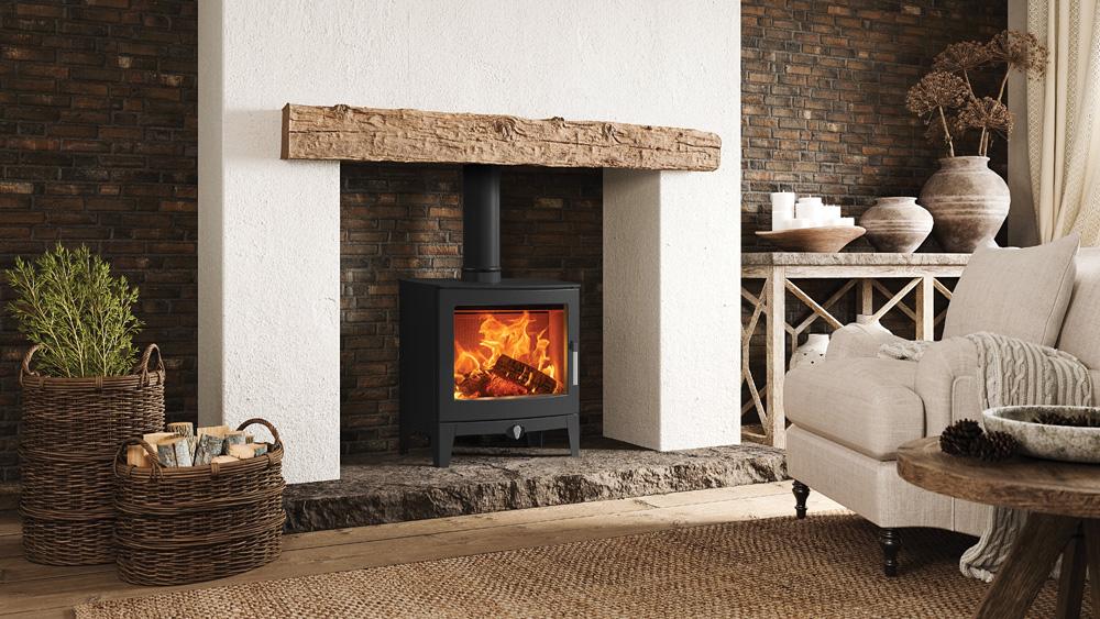 Stovax Futura 8 Wood Stove - Matt Black