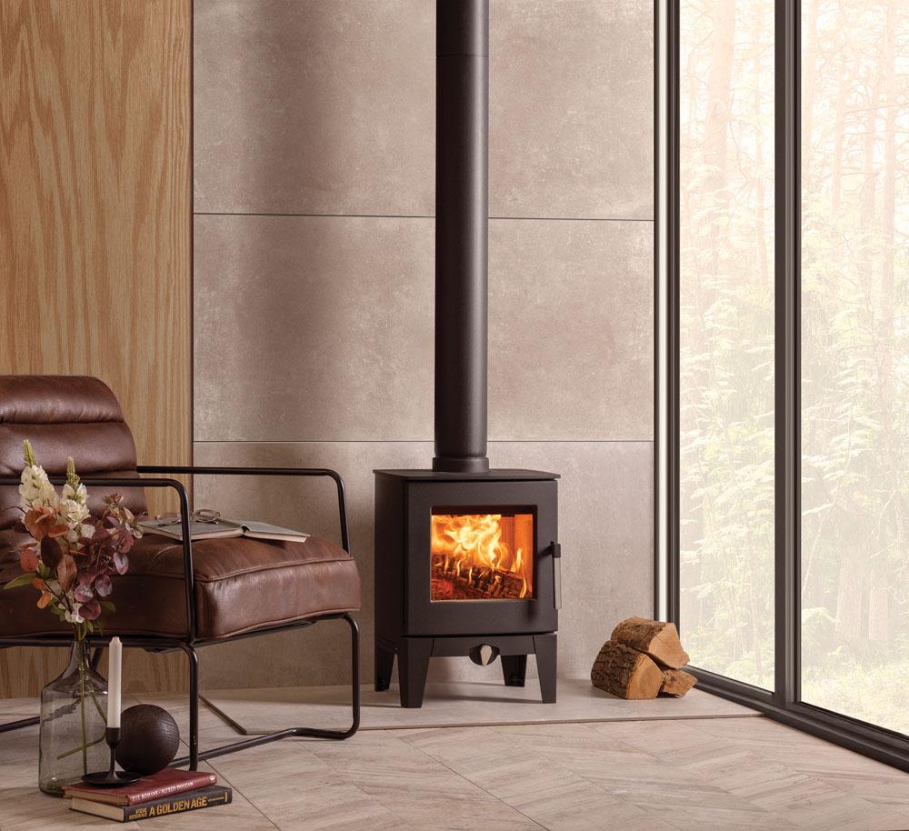 Stovax Futura 4 Multi-fuel Stove - Matt Black