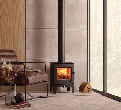 Stovax Futura 4 Multi-fuel Stove - Matt Black