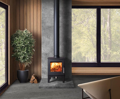 Stovax Futura 4 Multi-fuel Stove - Matt Black