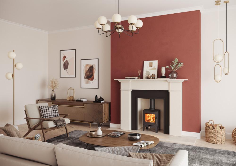Stovax Futura 4 Multi-fuel Stove - Matt Black