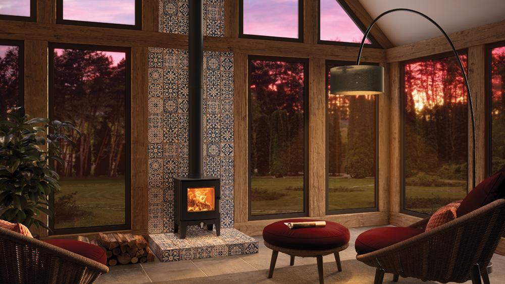 Stovax Futura 4 Multi-fuel Stove - Matt Black