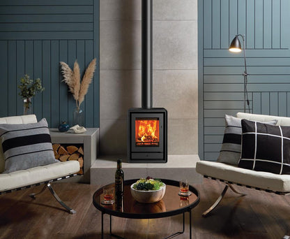 Stovax Riva2 40 Freestanding Multi-Fuel - Matt Black