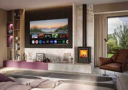 Stovax Riva2 40 Freestanding Multi-Fuel - Matt Black