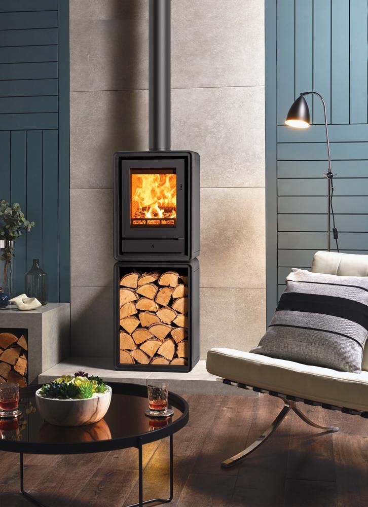Stovax Riva2 40 Freestanding Multi-Fuel - Matt Black