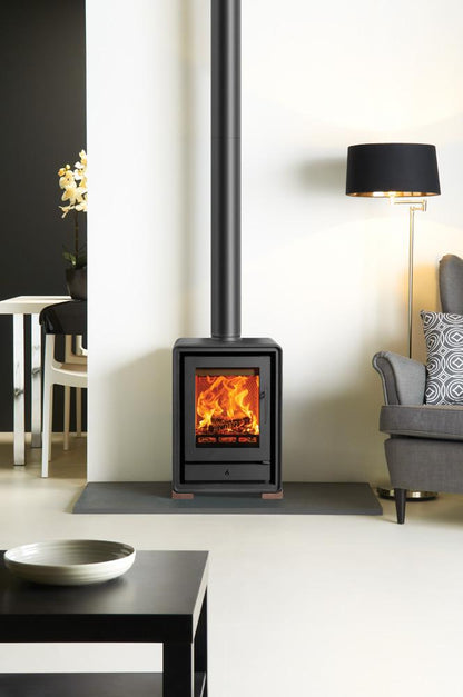Stovax Riva2 40 Freestanding Multi-Fuel - Matt Black
