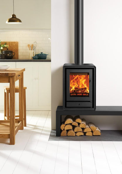 Stovax Riva2 40 Freestanding Multi-Fuel - Matt Black