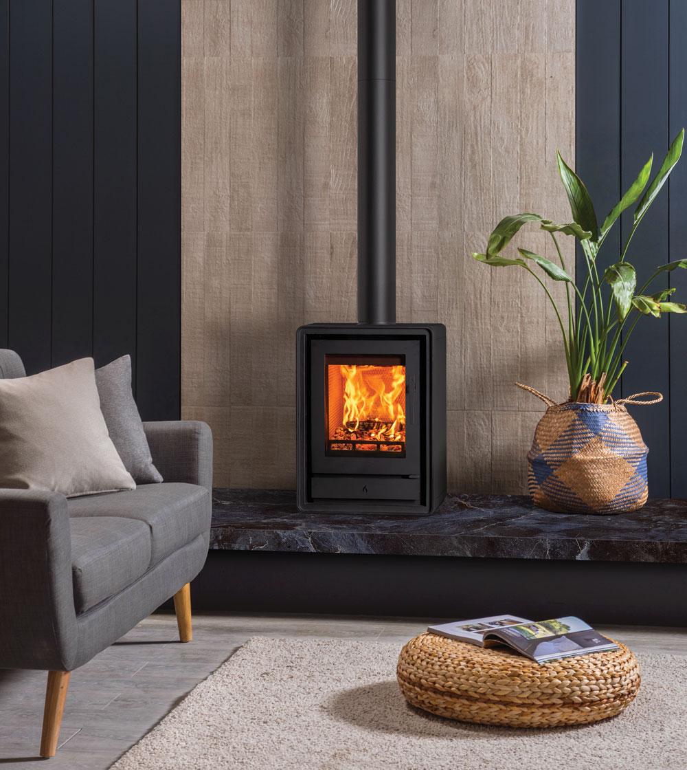 Stovax Riva2 40 Freestanding Multi-Fuel - Matt Black