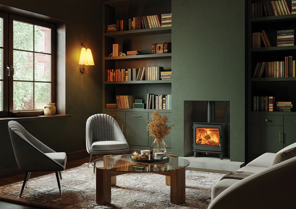 Onyx Olympus 5 Wood Stove - Matt Black