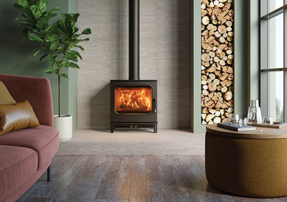 Onyx Olympus 5 Wide Multi-Fuel Stove - Matt Black
