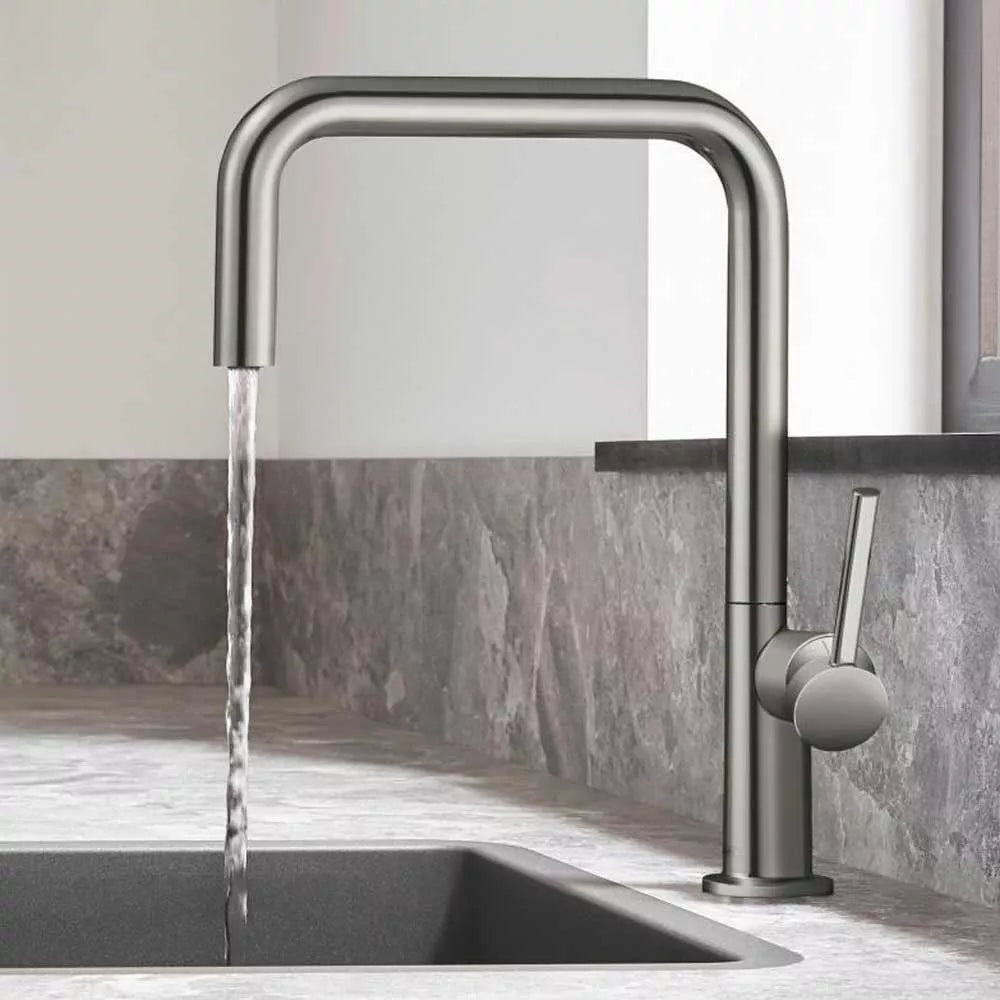 Hansgrohe Talis M54 Brushed Steel Single Lever Kitchen Sink Mixer Tap - 72806800