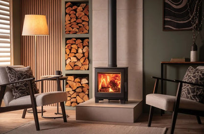FireFx Echo 5 Wood Stove - Matt Black