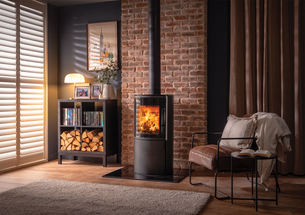 FireFx Atlas 1 Wood Stove - Matt Black