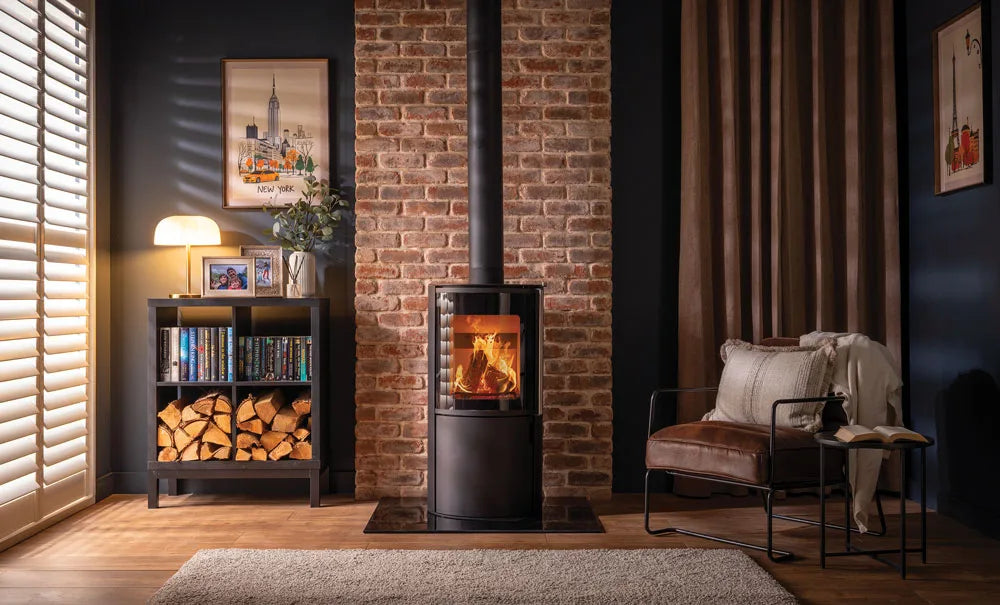 FireFx Atlas 1 Wood Stove - Matt Black