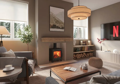 FireFx Eton 5 Wood Stove - Matt Black