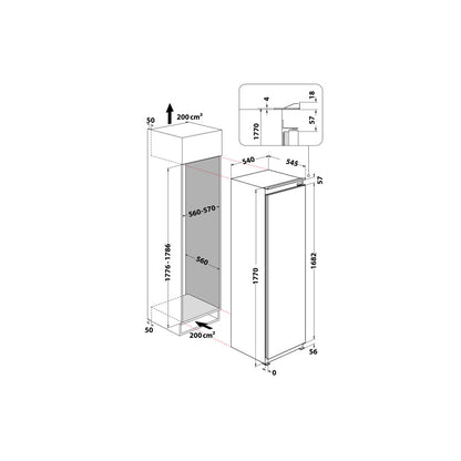 Whirlpool AFB18432 Integrated Upright Freezer - White