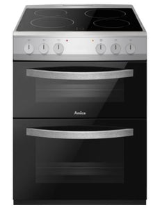 *DISPLAY MODEL* Amica AFC602SS Ceramic Electric Cooker with Twin Oven