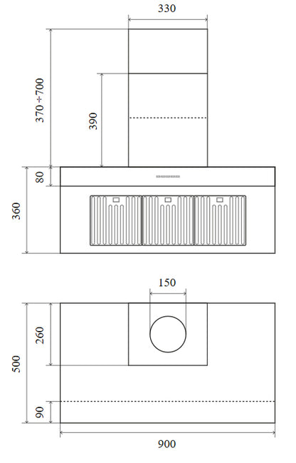 ILVE Roma AGQ90 90cm Hood