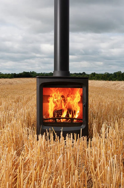 Atlantic Pearl 5 Wide Multi-Fuel Stove - Matt Black