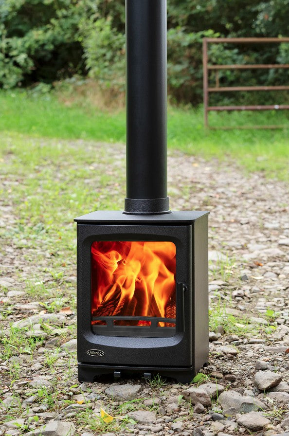 Atlantic Pearl 5 Multi-Fuel Stove - Matt Black
