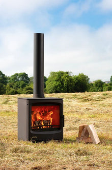 Atlantic Pearl 8 Multi-Fuel Stove - Matt Black