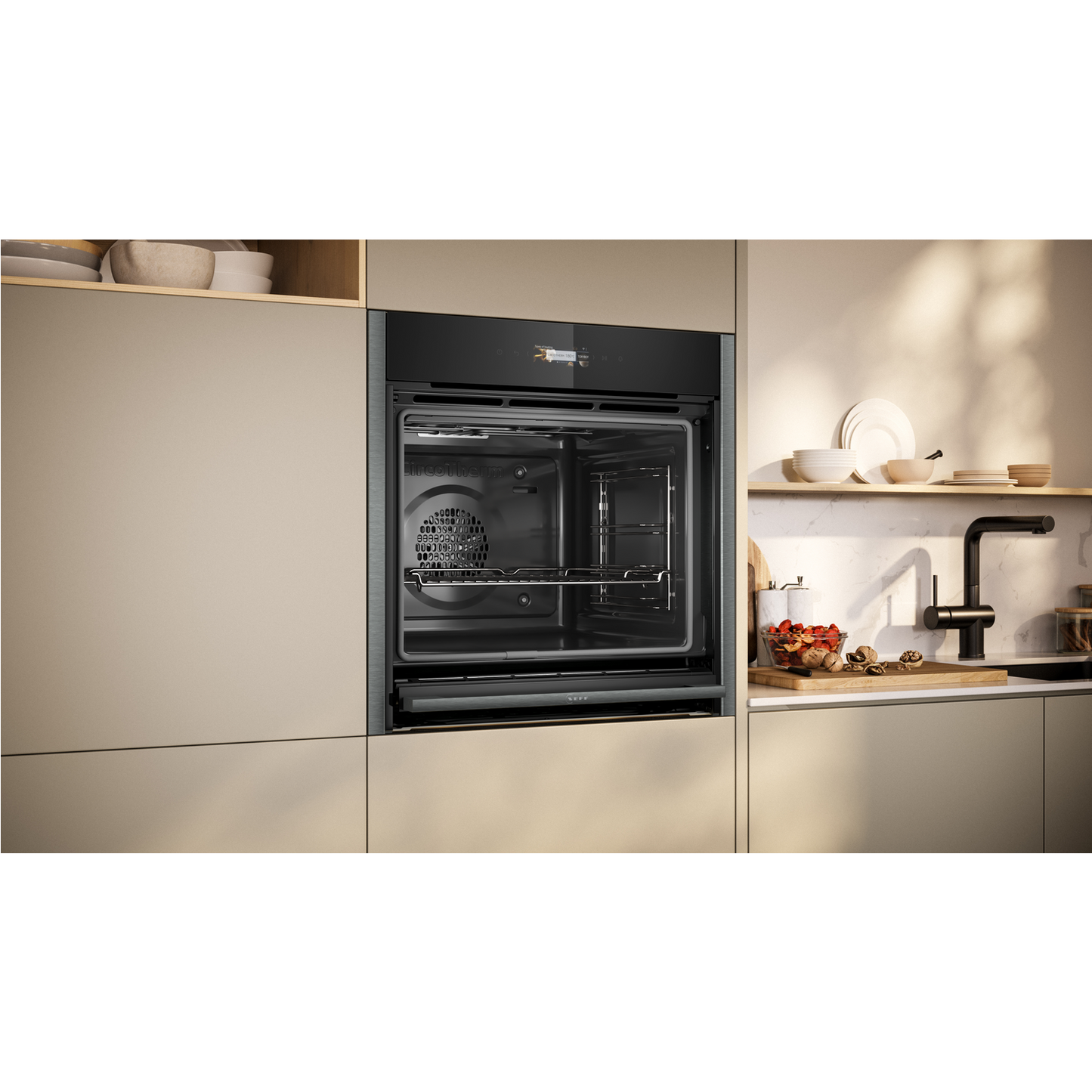 Neff B54CR71G0B N70  Slide and Hide Single Oven - Graphite Grey