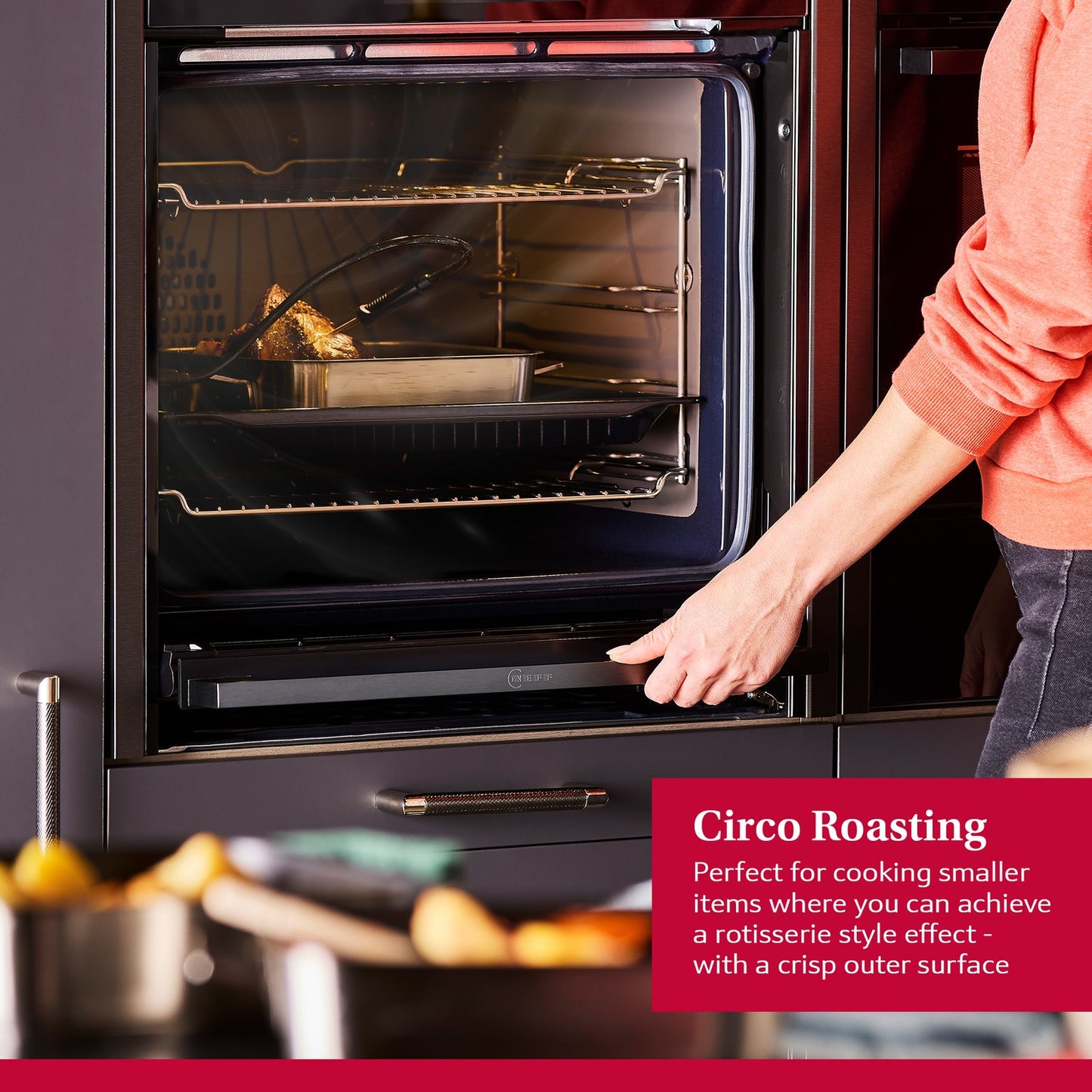 Neff B54CR71G0B N70  Slide and Hide Single Oven - Graphite Grey