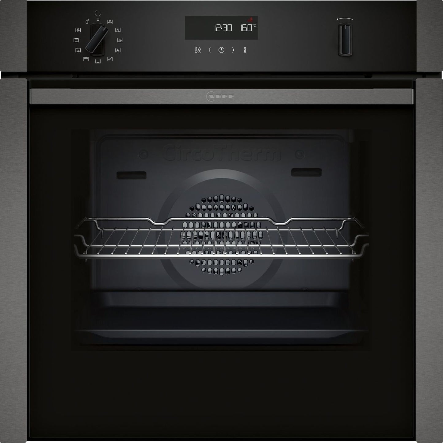 Neff B6ACH7AG7B N50 Slide and Hide Electric Single Oven - Graphite