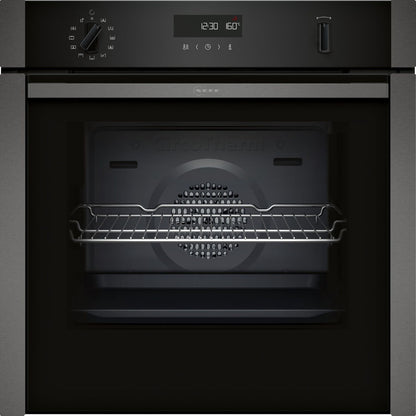 Neff B6ACH7AG7B N50 Slide and Hide Electric Single Oven - Graphite