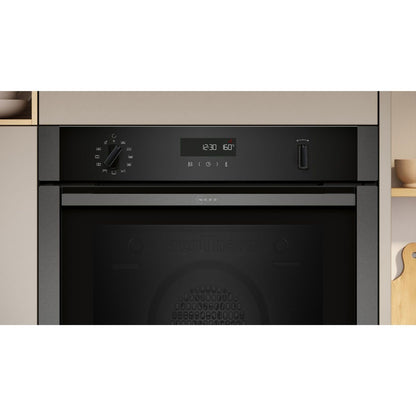 Neff B6ACH7AG7B N50 Slide and Hide Electric Single Oven - Graphite