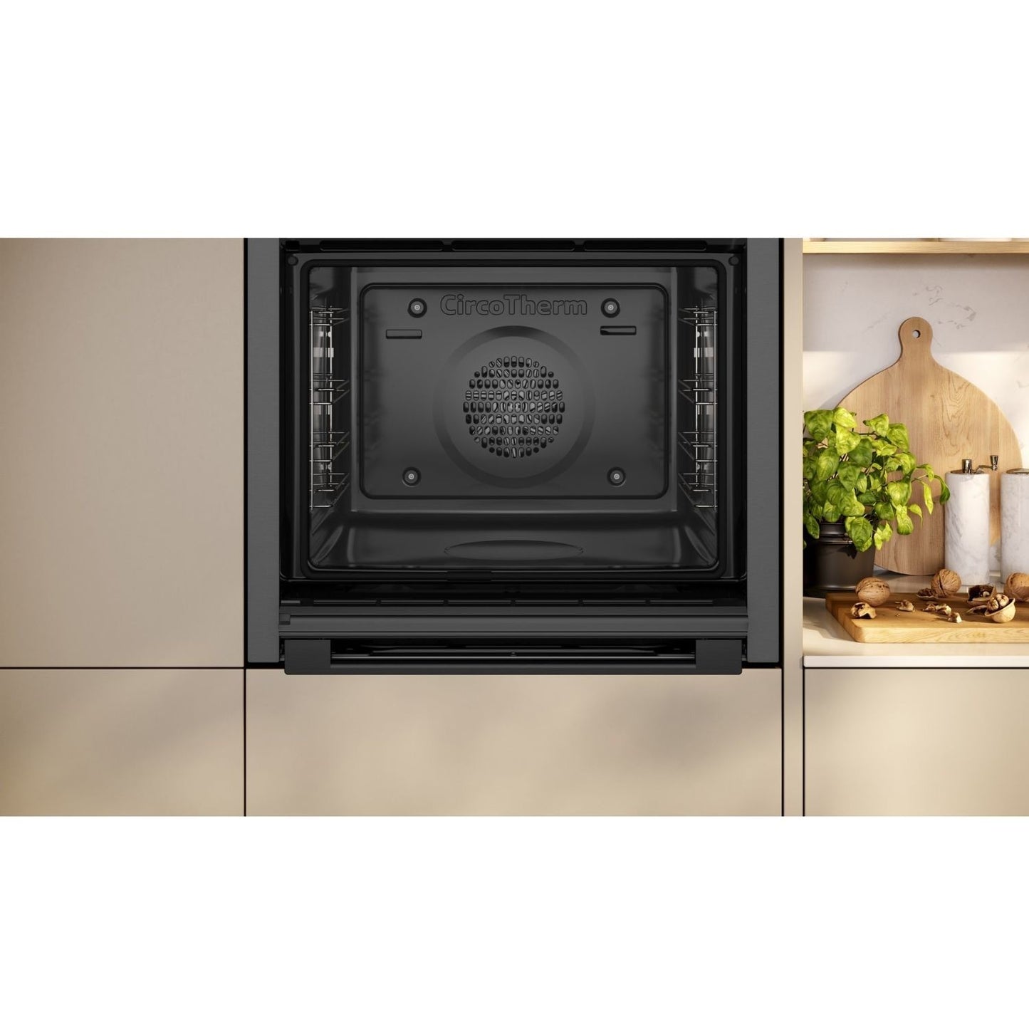 Neff B6ACH7AG7B N50 Slide and Hide Electric Single Oven - Graphite