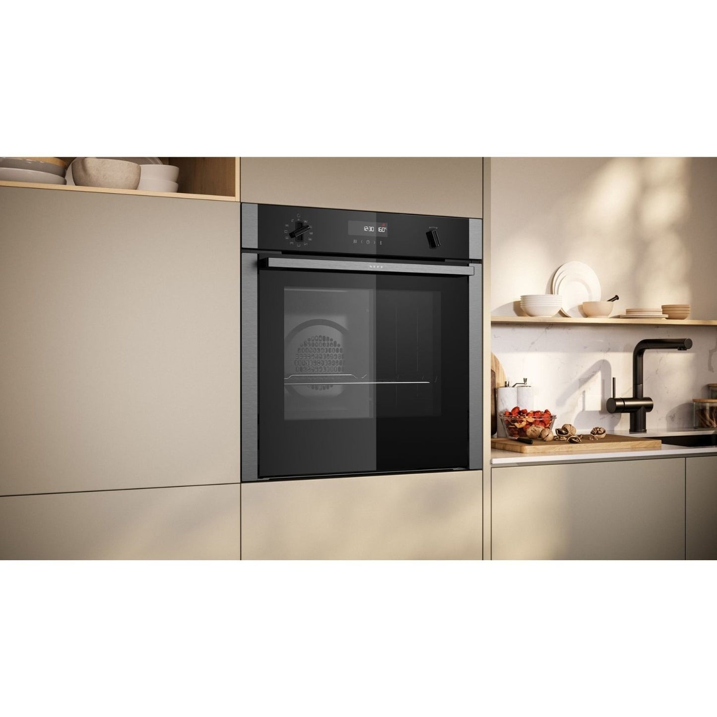 Neff B6ACH7AN7B N50 Slide and Hide Electric Single Oven - Stainless Steel