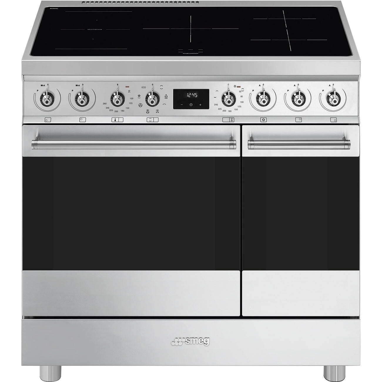 Smeg C92IMX2 90cm Classic Induction Range Cooker - Stainless Steel