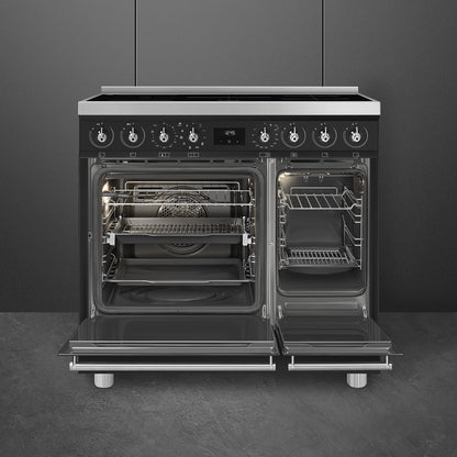 Smeg C92IPMB2 Symphony 90cm Electric Induction Range Cooker - Black