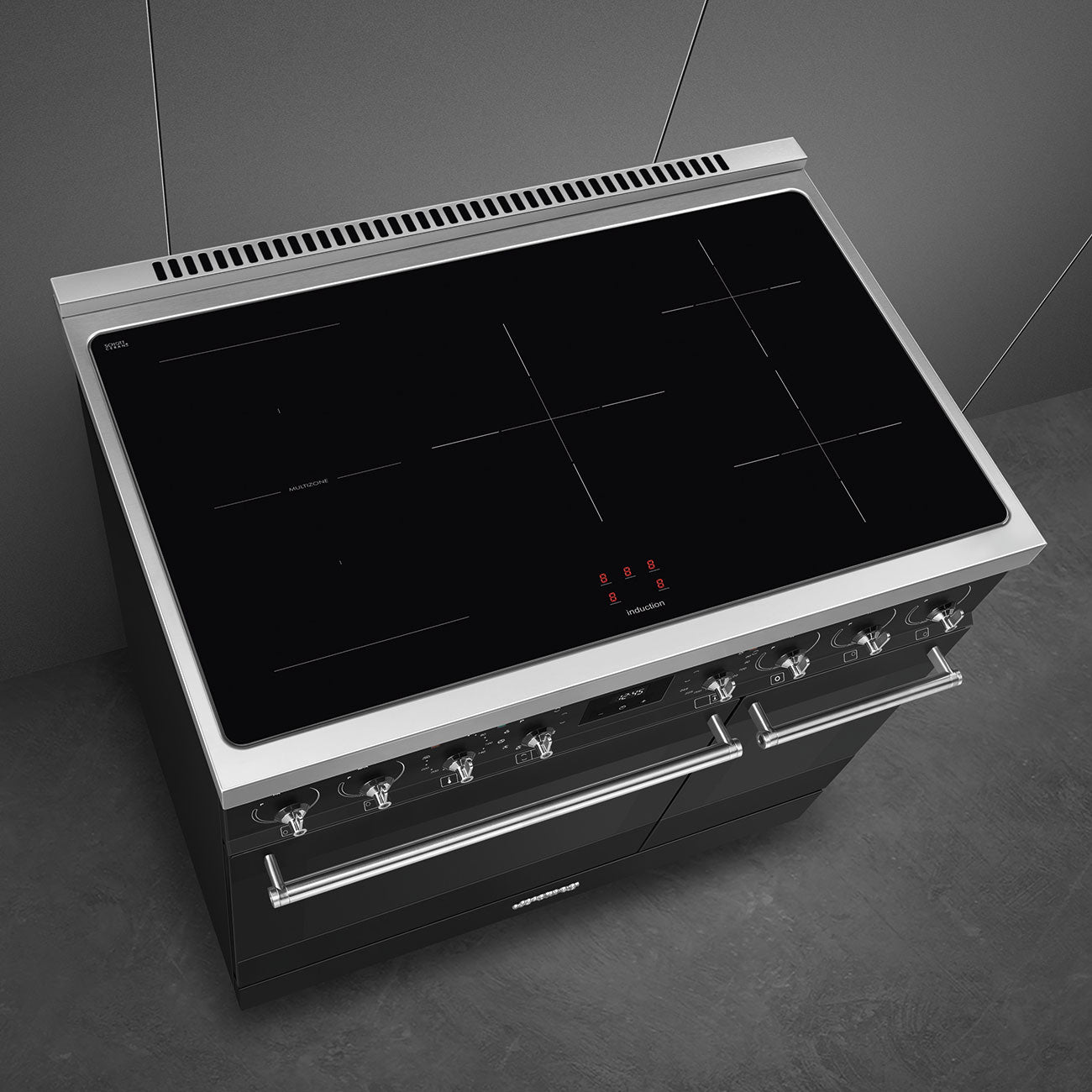 Smeg C92IPMB2 Symphony 90cm Electric Induction Range Cooker - Black