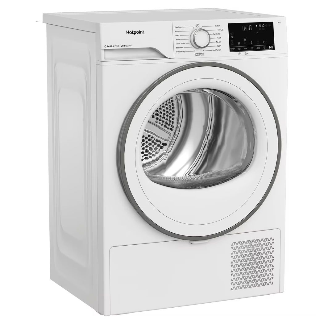 Hotpoint CHSD82MWWUK 8kg Heat Pump Tumble Dryer with Pet Hair Care
